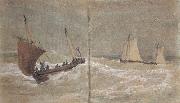 Joseph Mallord William Turner Sailing boats at sea (mk31) oil painting picture wholesale
